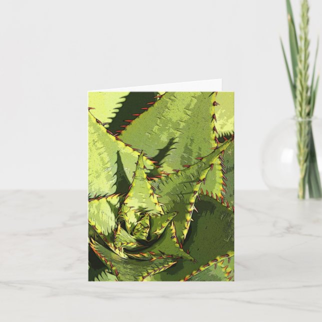 Green agave card (Front)