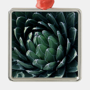 Green Agave Metal Ornament