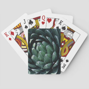 Green Agave Playing Cards