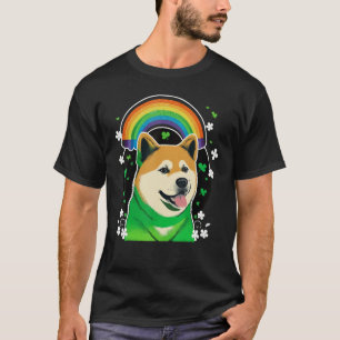 Green Akita Inu shamrock on St Patricks Day Akita  T-Shirt