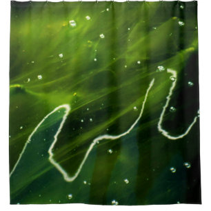 Green Algae and Water sca Shower Curtain
