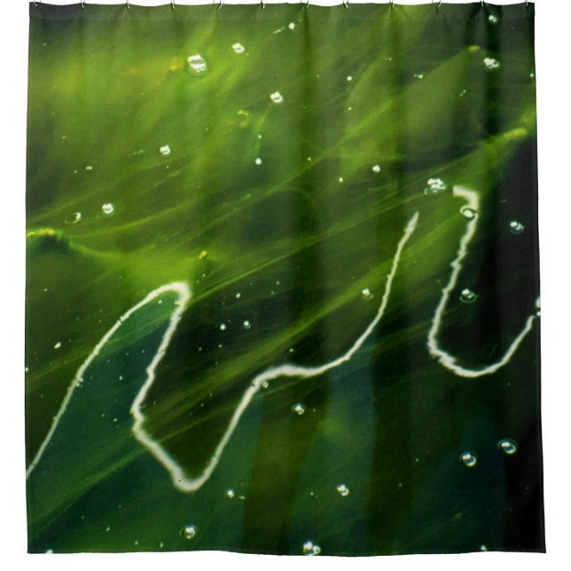 Green Algae and Water sca Shower Curtain (Front)