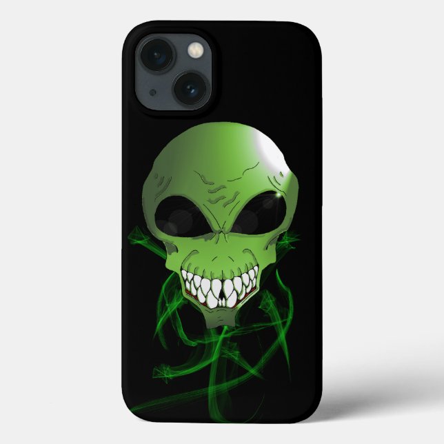 Green alien Apple iPhone X Tough Xtreme Phone Case (Back)