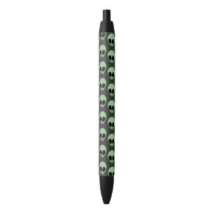 Green Alien Black Ink Pen