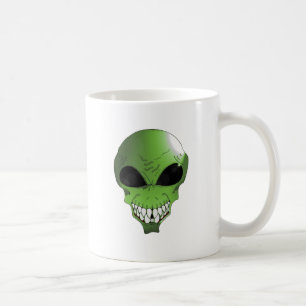 Green alien coffee mug
