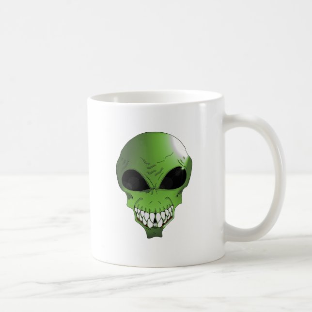 Green alien coffee mug (Right)