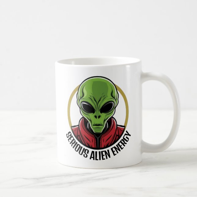 Green Alien Coffee Mug (Right)