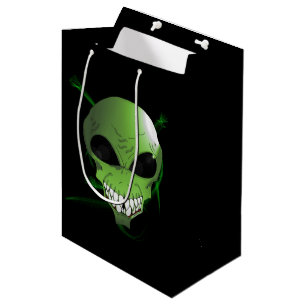 Green Alien custom gift bag