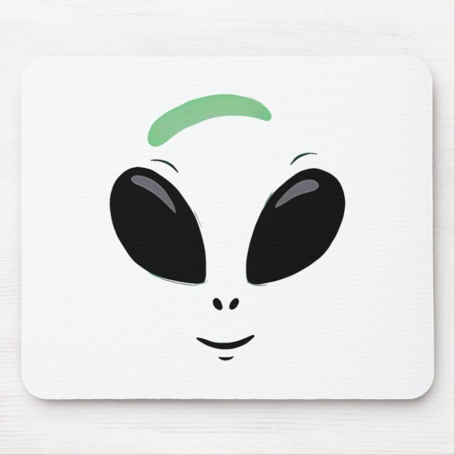 Green Alien Face Halloween Costume  Mouse Pad (Front)