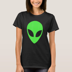 Green Alien Head 90's Style Funny Alien T-Shirt
