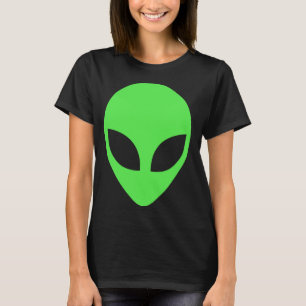 Green Alien Head 90's Style Funny Alien T-Shirt