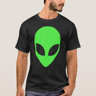 Green Alien Head 90's Style Funny Alien T-Shirt