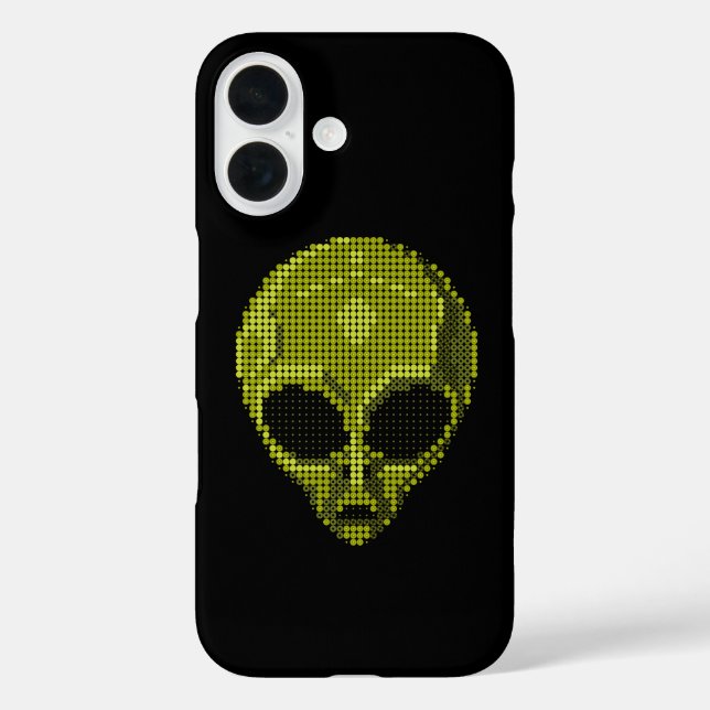 Green Alien Head  Case-Mate iPhone Case (Back)