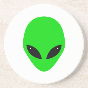 Green Alien Head Coaster