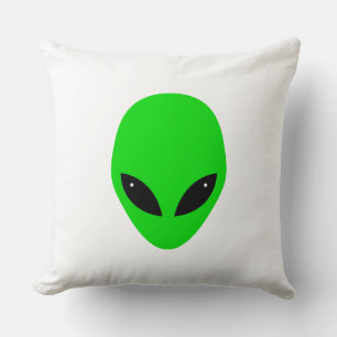 Green Alien Head Cushion