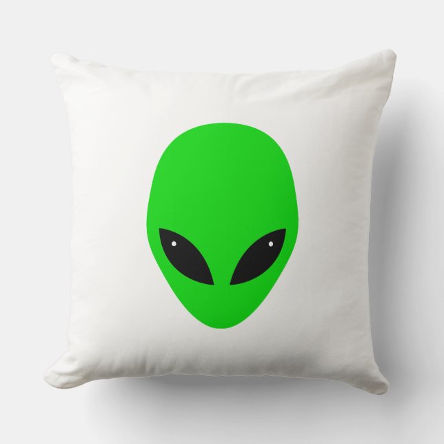 Green Alien Head Cushion (Front)