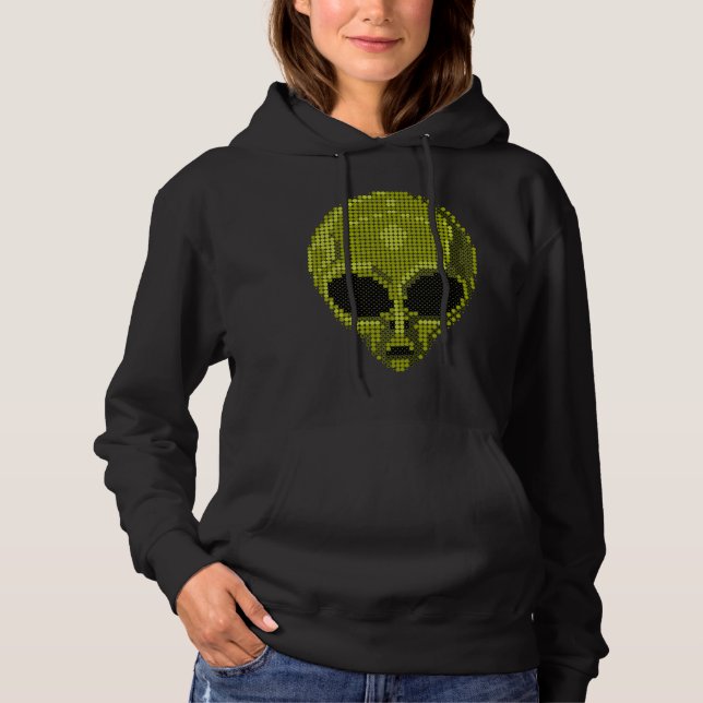 Green Alien Head Hoodie (Front)