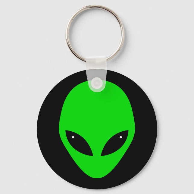 Green Alien Head Key Ring (Front)