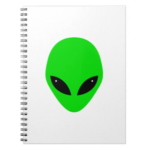 Green Alien Head Notebook