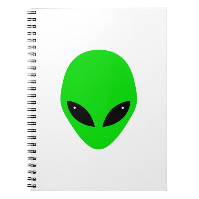 Green Alien Head Notebook (Front)