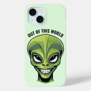 Green Alien Head Phone Case