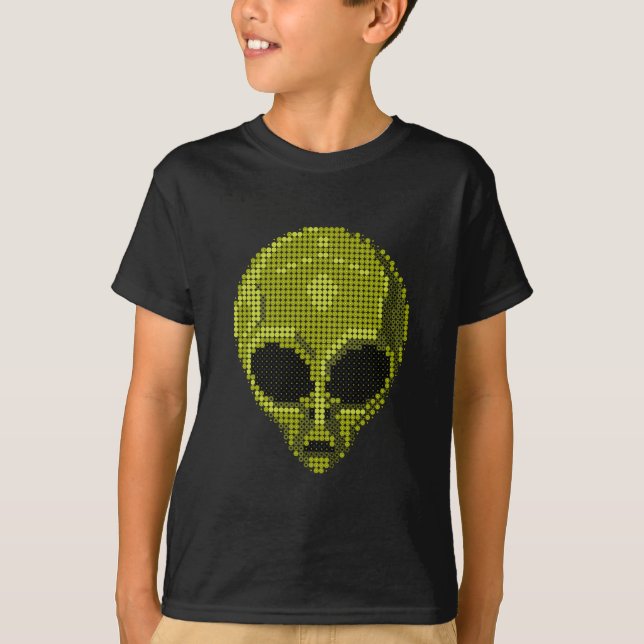 Green Alien Head T-Shirt (Front)