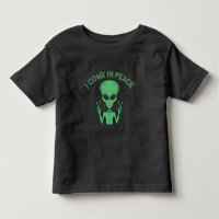 Green Alien I Come In Peace Extraterrestrial UFO