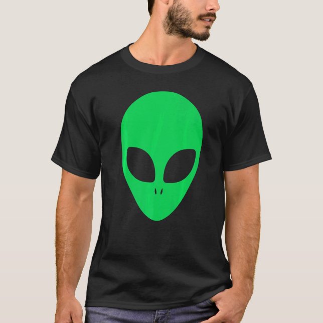Green Alien I Dont Believe In Humans  Alien Ufo Be T-Shirt (Front)