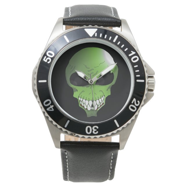 Green alien men's watch (Front)