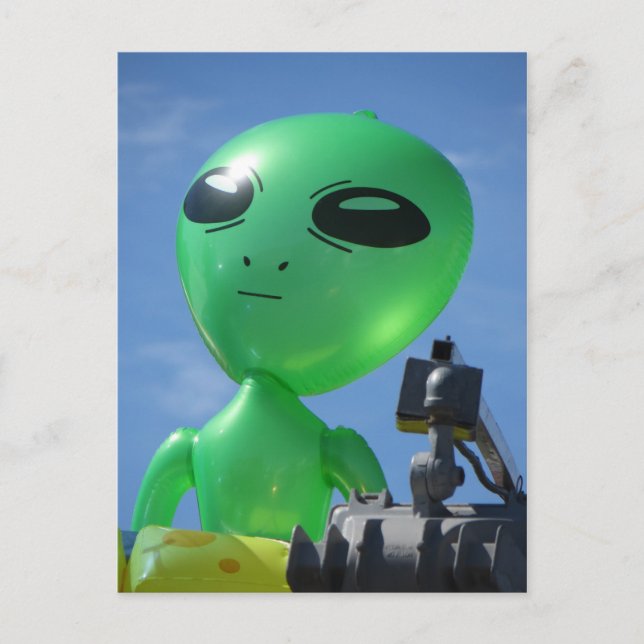 Green Alien Postcard (Front)