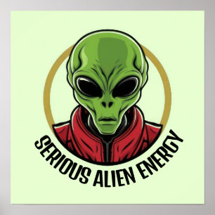 Green Alien Poster