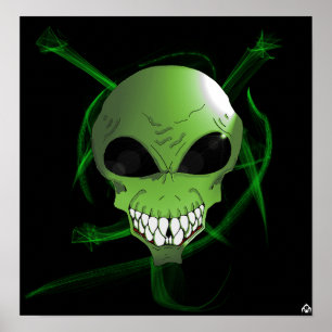 Green Alien Poster