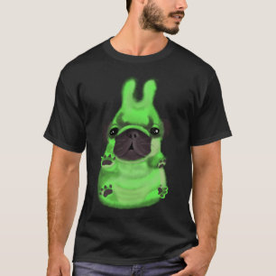 Green Alien Pug Meme Goofy T-Shirt