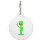 Green alien silhouette