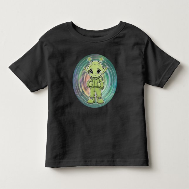 Green Alien Toddler T-Shirt (Front)