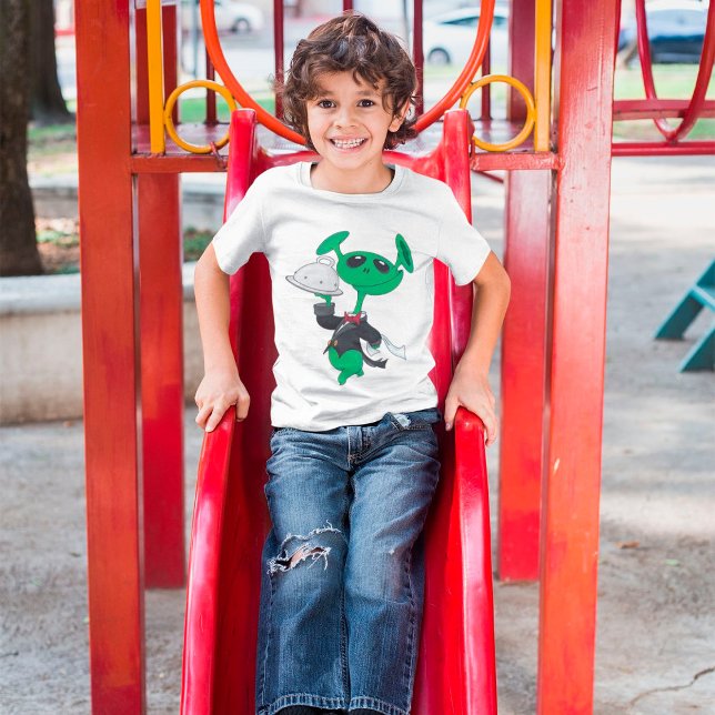 Green Alien Waiter T-Shirt (Creator Uploaded)