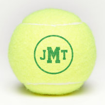 Green All-American Monogram Tennis Balls