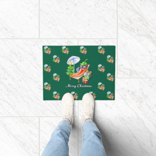 Green All-Over-Print Merry Christmas Pepper Doormat