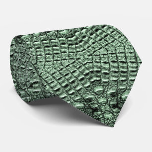 Green Alligator Leather  Tie