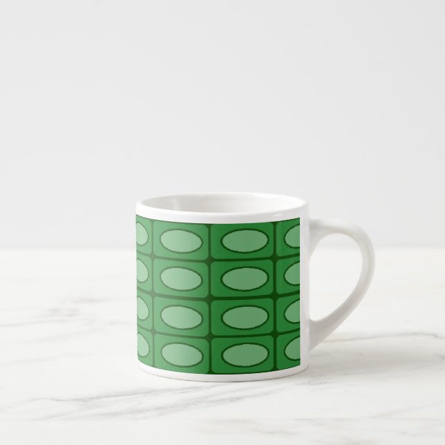 Green alligator skin pattern espresso cup (Right)