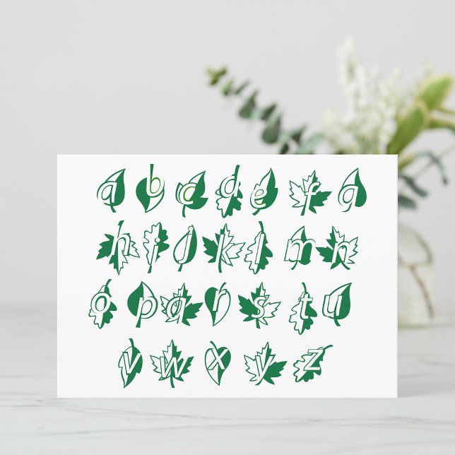 Green Alphabet Invitations (Creator Uploaded)