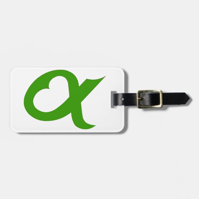 Green Alpheart Luggage Tag (Front Horizontal)