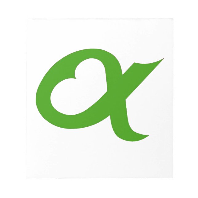 Green Alpheart Notepad (Front)