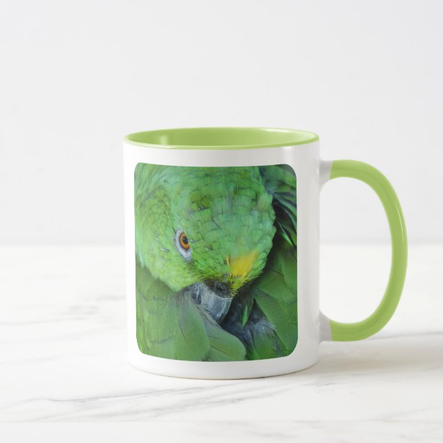 Green Amazon Parrot Mug (Right)