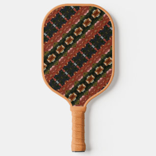 Green & Amber Ikat 6 Pickleball Paddle
