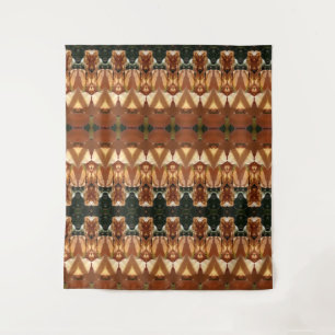 Green & Amber Ikat Tapestry