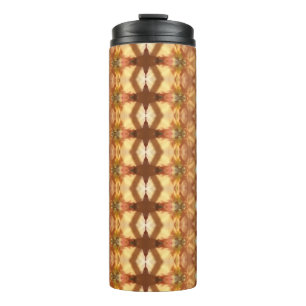 Green & Amber Ikat Zen Thermal Tumbler