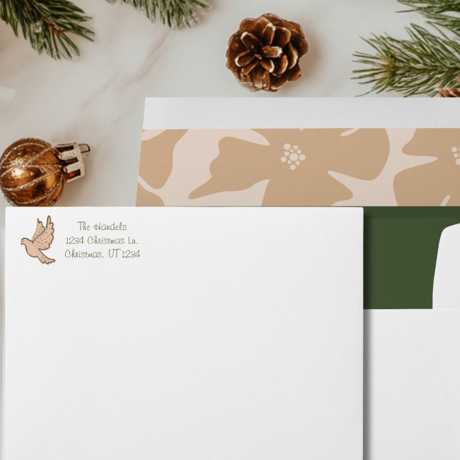 Green and Beige Christmas  Envelope (Creator Uploaded)