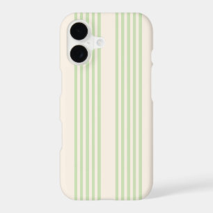Green and beige five stripes iPhone 14 plus case