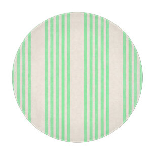 Green and beige five stripes pattern cutting board